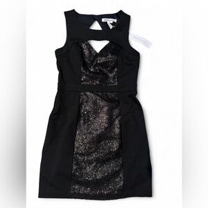 BCBGeneration black sequin cutout mini dress NWT size 4